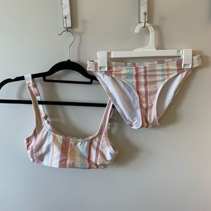 Striped bikini set